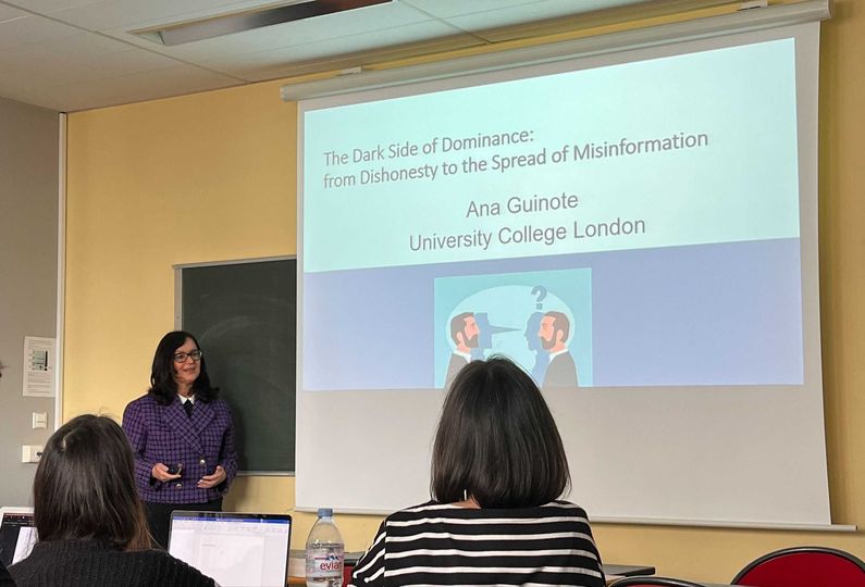 Ana Guinote : “The Dark Side of Dominance: from Dishonesty to the Spread of Misinformation”